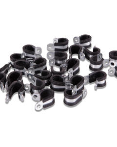 Tube clip 12mm with rubber inlet